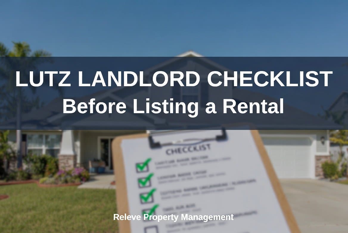 Lutz Landlord Checklist Before Listing a Rental – Modern Florida rental home with checklist clipboard overlay