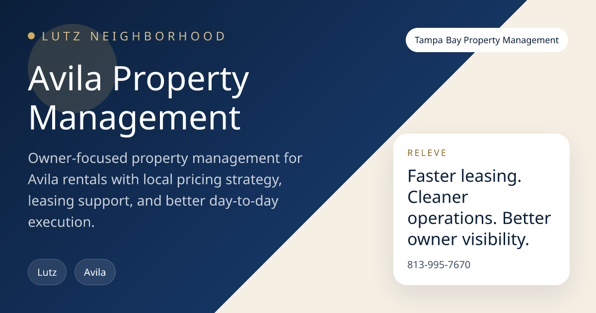 Avila Property Management | Luxury Rental Management in North Tampa ...