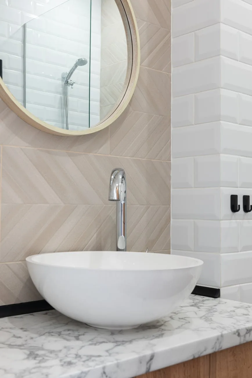 property management in odessa washroom interior with sink and tap on counter near mirror