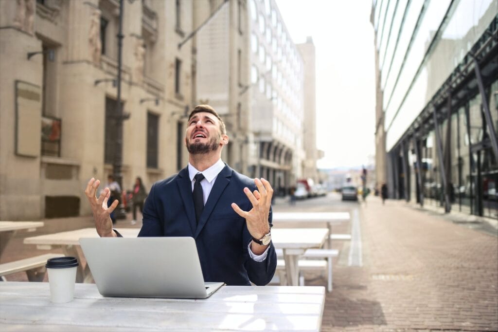 man showing distress signs it's time to find a new property management company