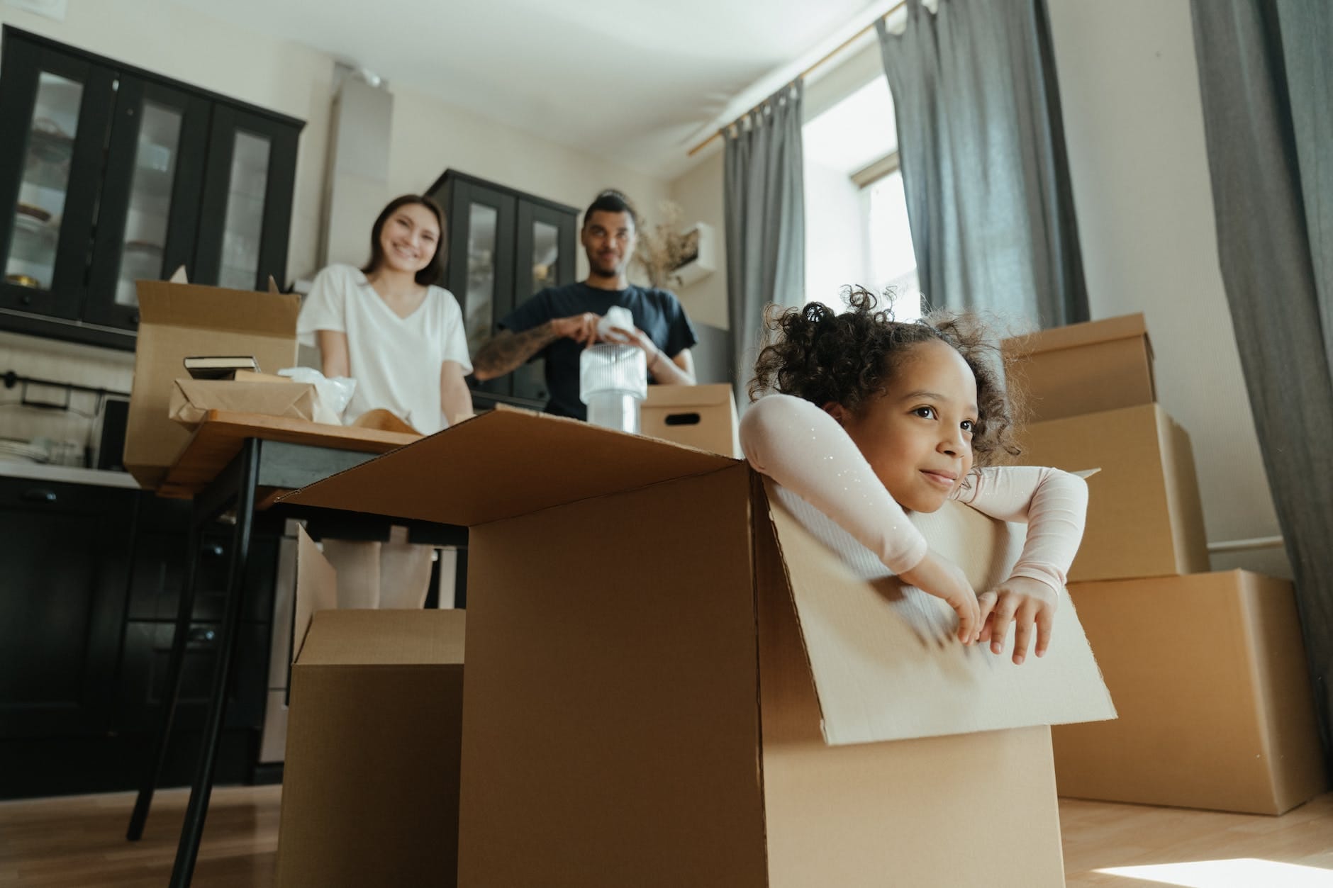 family moving in to Asbel Estates home