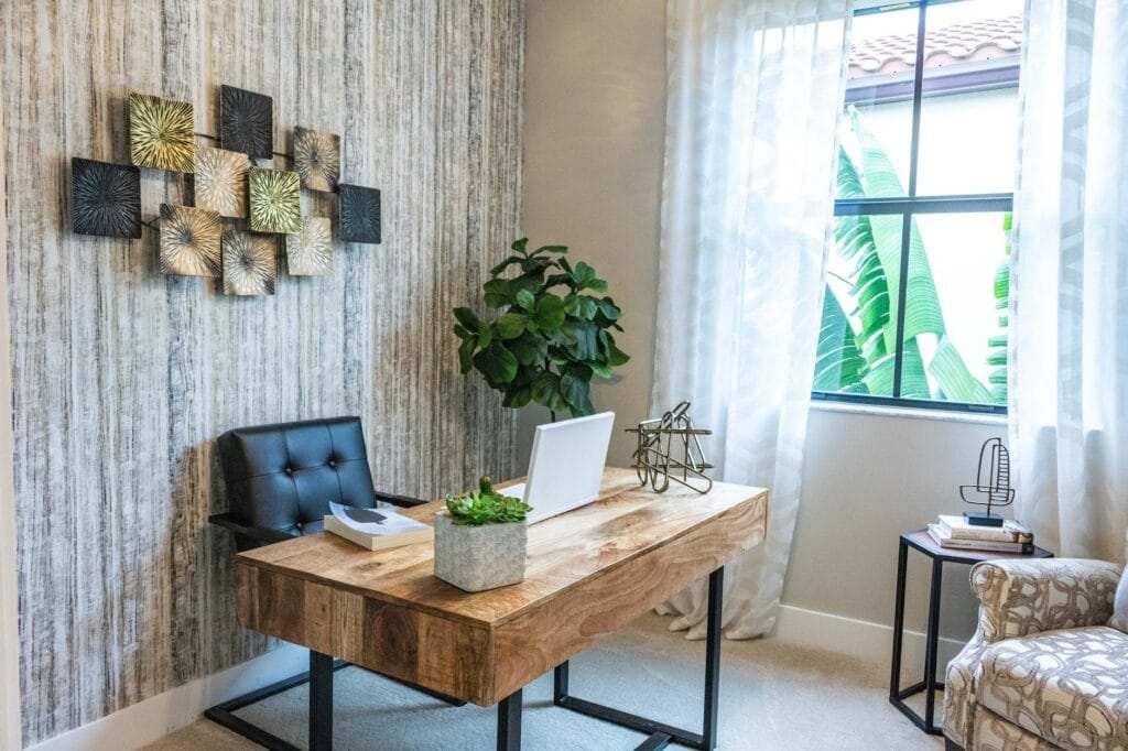 brown wooden table Property Management Companies Near Land O' Lakes